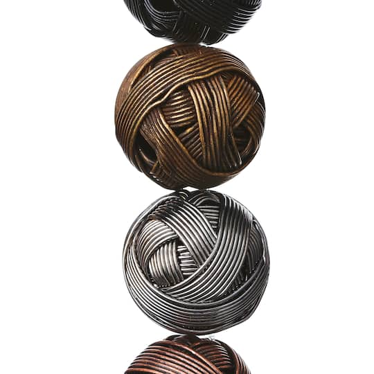 12 Pack: Multicolor Precious Metal Wire Beads, 25mm by Bead Landing™